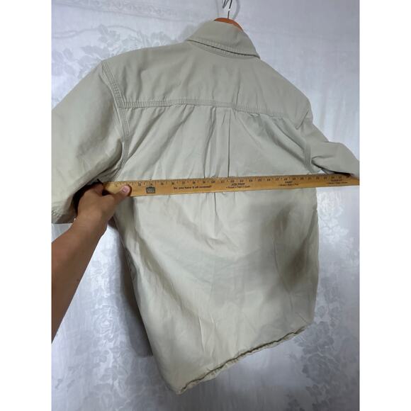 Carhartt Button Down Medium Tan 100382 Short Sleeve Workwear Utility Safari - Picture 9 of 10